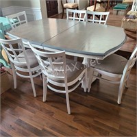 Fruitwood Table & (6) Chairs