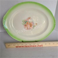 Green and White Serving Platter