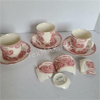 (4) Teacups and Saucers