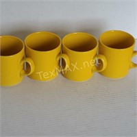 (4) Yellow Mugs
