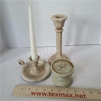 (3) Assorted Candle Holders