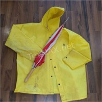 Yellow Rain Gear and Umbrella