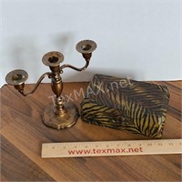 Zebra Trinket Box & Candlestick Holder