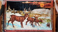 TAPESTRY STYLE DEER WALL HANGING
