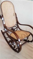 BENTWOOD ROCKER WITH CANE BACK & SEAT