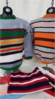 5 HAND KNIT SWEATERS