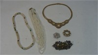 Vintage Necklace, Broach and Newer Necklace