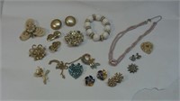 Vintage Broaches and Ear Rings