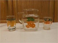 Orange Juice Pitcher and Glasses