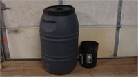 Barrel with Lid and Pail