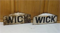 Two WICK Building Signs
