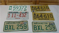 Six License Plates