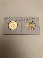 2 - 2020 George W Bush Dollar Coins