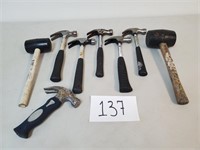 Assorted Hammers and Rubber Mallets