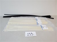 (100) 24" Plastic Cable Ties + (9) 39" Metal Ties