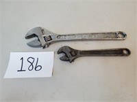 2 Ridgid Adjustable Wrenches - 8" and 12"
