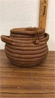 Weaved pine needle basketry