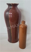 Clay Pottery Vase and Bottle