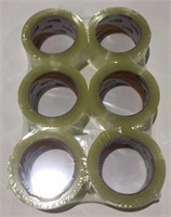 6 rolls of shurtape clear packing tape