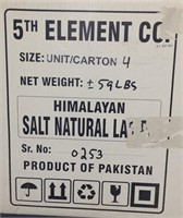 Box of 4 13-16lb white Himalayan salt lamps