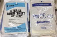 Box of burn and wound dressings