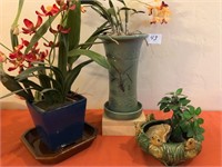 3 Vases, Planters Tallest 11”
