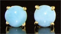 Stunning 2.25 ct Natural Larimar Solitaire Earring