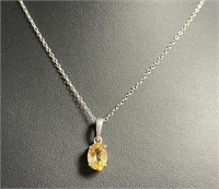 Natural 2.00 ct Golden Citrine Necklace