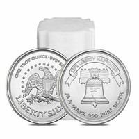 One Ounce - A-Mark .999 Fine Silver Liberty Coin