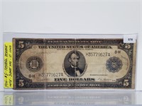 1914 St Louis MO $5 Fed Reserve Blanket Note
