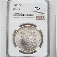 NGC 1898-O MS3 90% Silver Morgan $1 Dollar