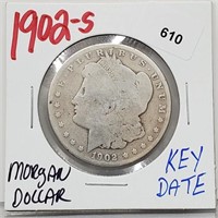 Key Date 1902-S 90% Silver Morgan $1 Dollar
