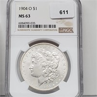 NGC 1904-O MS63 90% Silver Morgan $1 Dollar