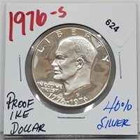 1976-S 40% Silver Proof Like Ike $1 Dollar