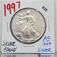 1997 10z .999 Silver Eagle $1 Dollar