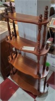 Nice old wooden etagere shelf w spooled posts