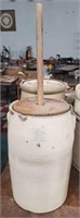 Antique butter churn stoneware Love Field Pottery