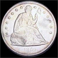 1860-O Seated LIberty Dollar CLOSELY UNCIRCULATED