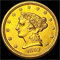 1857-O $2.50 Gold Quarter Eagle UNCIRCULATED
