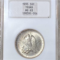 1935 Texas Half Dollar NGC - MS63