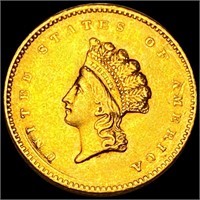 1854 Type 2 Rare Gold Dollar NEARLY UNC