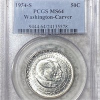 1954-S Washington/Carver Half Dollar PCGS - MS64