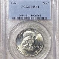1963 Franklin Half Dollar PCGS - MS64