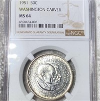 1951 Washington/Carver Half Dollar NGC - MS64