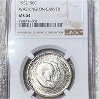 1952 Washington/Carver Half Dollar NGC - MS64