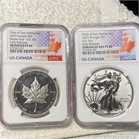 2019-W/2019 Pride Of Two Nations Set NGC - PF69