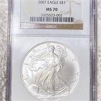 2007 Silver Eagle NGC - MS70