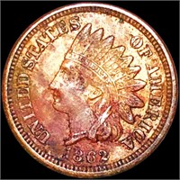 1862 Indian Head Penny CLOSELY UNCIRCULATED