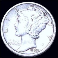 1928-D Mercury Silver Dime CLOSELY UNC