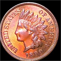 1890 Indian Head Penny CLOSELY UNCIRCULATED